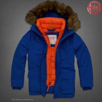 heren abercrombie fitch hooded donsjassen blauw oranje Overhemd Online kj5xk898